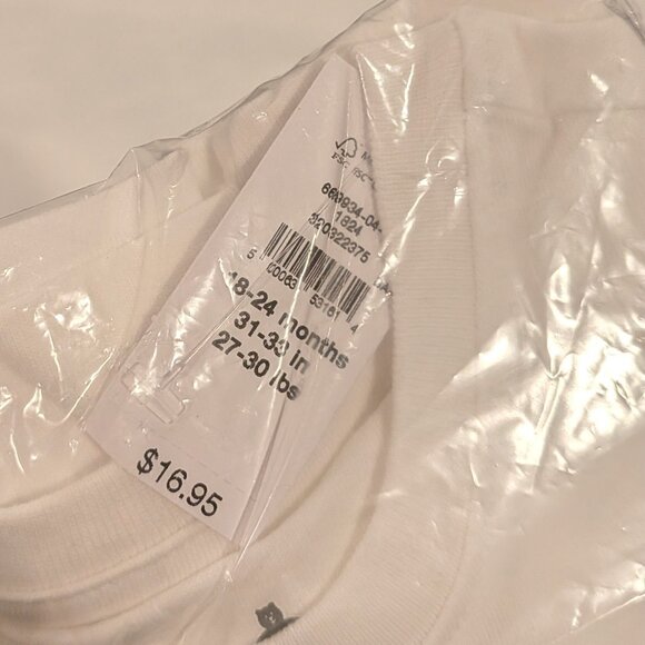 NWT BabyGap Baby & Toddler Mix & Match Pocket T-Shirt (Long Sleeves, White) - Picture 4 of 7